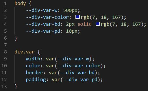 Variables CSS