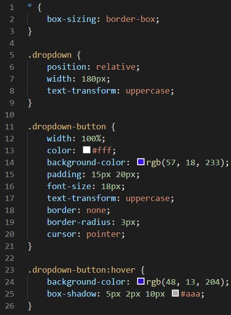 Dropdowns CSS1