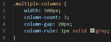 Multiple Columns CSS