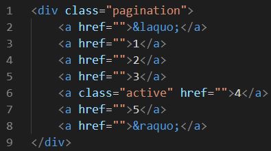 Pagination Examples HTML