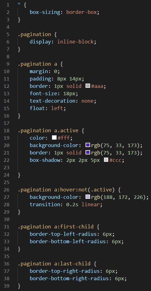 Pagination Examples CSS